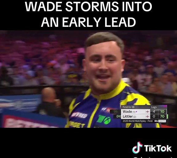 James Wade is 5-0 up against Luke Littler in the World Matchplay Final #darts #lovethedarts #dartsofinstagram #dartslive #dart #dartsport #pdc