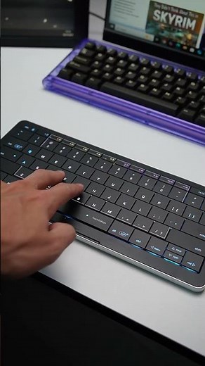 I'm seeing this for the first time! The Clevetura CLVX S fully touchscreen keyboard #setup #unbox...