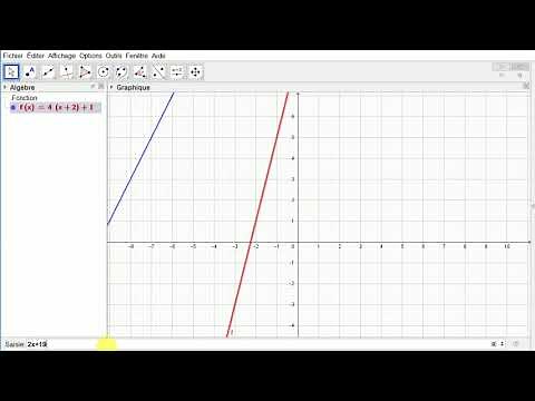 Exemple de résolution graphique d'équation avec Geogebra