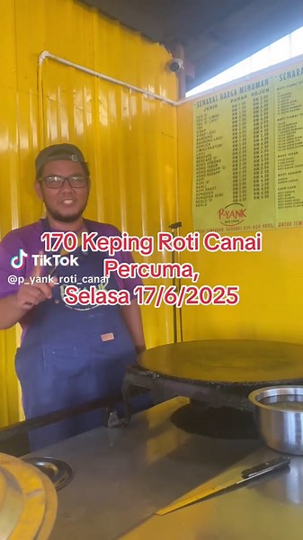 Alhamdulillah, InsyaAllah esok, selasa 17/6/2025, sebanyak 170 keping Roti Canai PERCUMA akan diagihkn bermula pukul 5ptg - habis, roti canai ni siap bungkus 2keping sorang neh. Jemput datang. Terima kasih kepada penyumbang roti canai ni. #p_yank_roti_canai #fyp #dungunterengganu #hospitaldungun #uitmdungun #rxz_members_official #roti_payang #fypシ゚viral