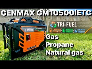 GENMAX GM10500IETC Tri-fuel Inverter Generator 10500 watts Peak & 8500 watts rated power GAS/LPG/NG