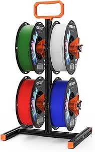 YOOPAI 3D Printer Filament Spool Holder, Aluminum Frame Filament Stand Rock, Supports 4 Spool of 1kg Size Filament PETG PLA TPU ABS (Handle Included)
