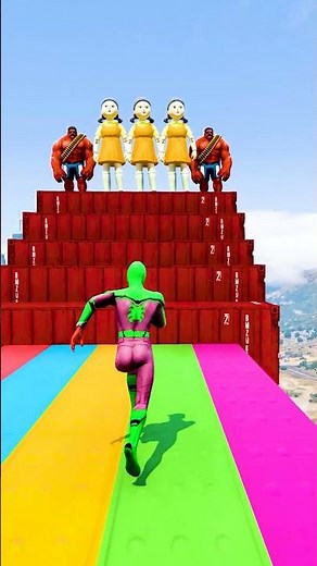 GTA 5 Epic Water Ragdolls | Spider-Man Jumps / Fails ep.15364 #shorts