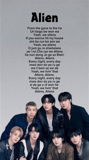 BTS - Aliens (Lyrics) #bts #alien #kpop #lyrics #viral #bts_arirang #songlyrics #shorts