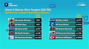 Refresh Your Lineup presented by Subway | NFL Fantasy Football Show