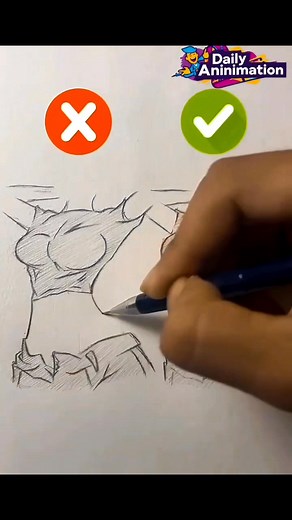 Want to draw dynamic and realistic female characters? ✍️ This quick anatomy tip shows you the crucial difference between a beginner's mistake and a pro's technique when drawing the female waist and torso! On the left (❌) you see a common error—it looks stiff and unnatural. On the right (✅) you see how adding the correct anatomical flow and subtle muscle tension makes the character look more alive and expressive! Save this video and try the correct method in your next sketch! Let me know if this 