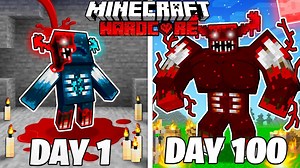I Survived 100 Days as a BLOOD WARDEN in HARDCORE Minecraft