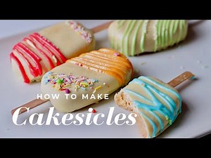 How To Make Cakesicles Using Mold | Easy Vanilla Cake Popsicle Tutorial.