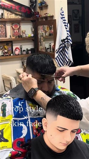 【Part1】クロップスキンフェードスタイル #床屋 #barbershop #メンズカット #メンズカット #バーバー