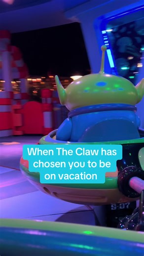 POV when the claw has chosen you to be on vacation. You gotta make sure you swing by Hollywood Studios and ride Alien Swirling Saucers. #FYP #ToyStory #DisneyWorld #TheClaw #Pixar @Disney Parks @Pixar
