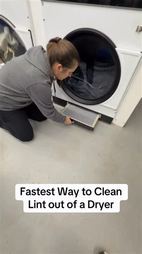 Fastest Way to Clean Lint out of a Dryer #laundry #lint #laundromat #laundry #cleaning | Lint Lovers