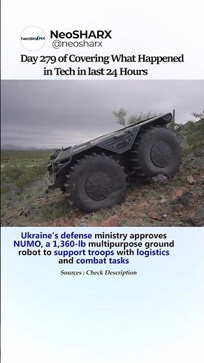 Ukraine’s defense ministry approves NUMO, a 1,360-lb multipurpose ground robot to support troops
