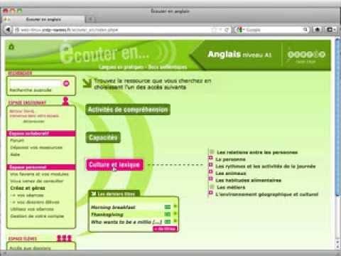 Écouter en anglais niveau A1