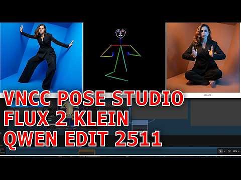 ComfyUI Tutorial: Edit Your Pose & Light With VNCC Studio #comfyui #comfyuitutorial #flux2klein