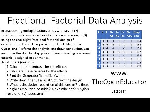 Fractional Factorial Design of Experiments DOE Data Analysis Example | How To