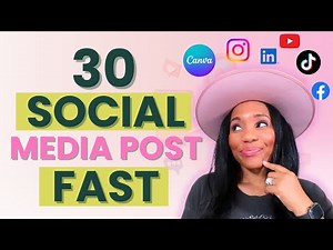 How To Create 30 Social Media Post FAST With Canva | STEP-BY-STEP