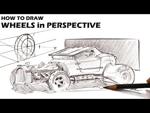 How to DRAW a WHEEL in PERSPECTIVE