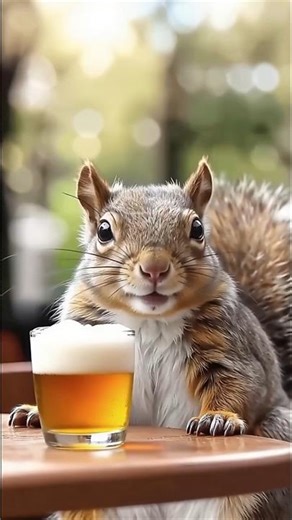 This Squirrel just discovered beer… and regrets It 😂