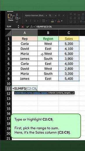 ✅ Learn SUMIFS in Excel: Add Values with Multiple Conditions 📊