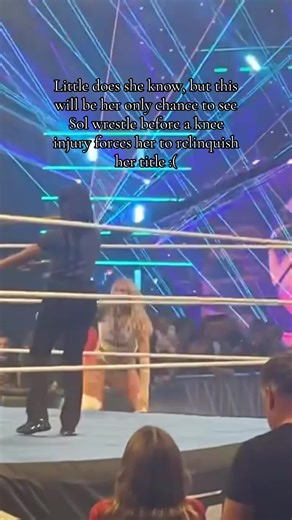 YALL I SCREAMEDDDD so loud when they were announced at my show ive been huge fans of hers and Tatum’s since i first got into NXT and I admire her work so much. She’s so talented and destined for the main roster, and I hope this injury doesn’t take away from any of that. Wishing all the best to @Calyx Harmony ,, hoping to have her back in the ring soon ❤️‍🩹❤️‍🩹 #wwe #solruca #smackdown #trending #foryou