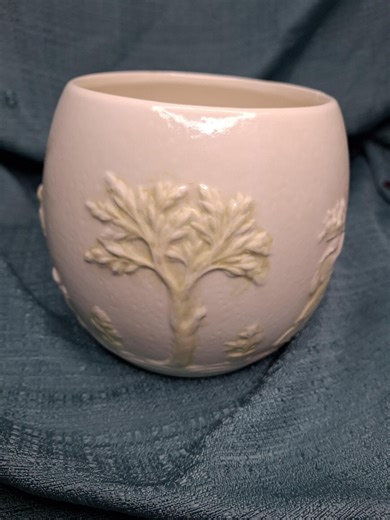 Vintage Italian Capodimonte Style Porcelain Vase Raised Relief Trees & Figures - Etsy