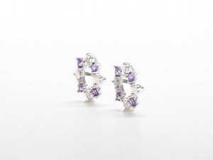 Watch Solid 925 Sterling Silver Diamond and Amethyst Purple Febru on Amazon Live