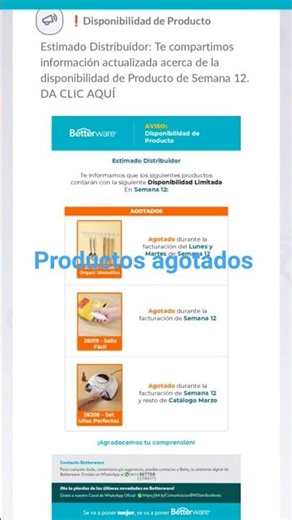 productos agotados #betterware #enprendimiento #betterware #mujerenprendedora