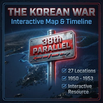 The Korean War: Interactive Digital 3D Map & Timeline | Cold War Activity