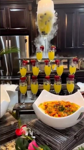 Beautiful Cocktail With Dry ice , Molecular basis Cocktail