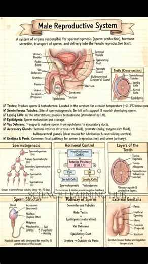 Male Reproductive System quick and easy revision in seconds! #neet #biology #mcq #views #yt #shorts