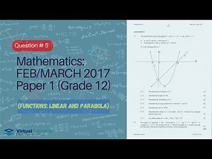 FUNCTIONS: LINEAR AND PARABOLA | FEBRUARY/MARCH 2017: Mathematics Paper 1 Question 5 (Grade 12)