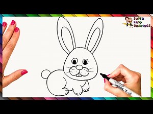 How To Draw A Bunny Step By Step 🐰 Rabbit Drawing Easy