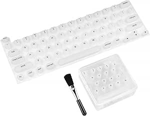 Keyboard Cover for Long Nails, Keyboard Film for Nail Art Silicone 3D Raised Keyboard Cover Skin for Typing Comfort Compatible with MacBook Pro/Air 13"/14"/15"/16" 2020-2024 (White)