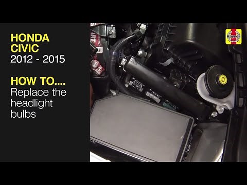 How to Replace the headlight bulbs on the Honda Civic 2012 to 2015