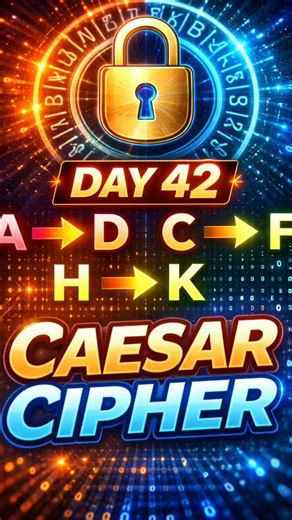 Aman Raj | Caesar Cipher in Python – Encrypt & Decrypt Messages! Day 41/100 Day 41/100 Python Mini Projects! 🔐 Build a classic Caesar Cipher tool in... | Instagram