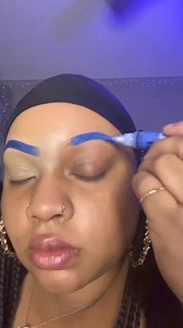 1.7M views · 10K reactions | Easy Blue Brow Tutorial  @top fans #everyoneシ゚ | Vicky mega Tv | Facebook