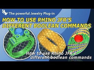 How to use Rhino JFR’s different Boolean commands | 3D Jewelry Design | Jewelry CAD | Matrix
