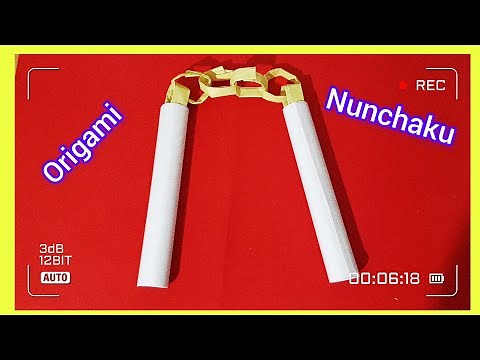 DIY - How to Craft Nunchaku From Paper - Easy Origami Guide