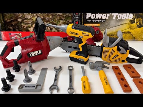 11 Mins Unboxing: Ultimate Power Chainsaw, Drill & Repair Tools Collection | ASMR Toy Review