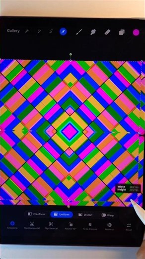 CRAZY TRIPPY Pattern in Procreate!