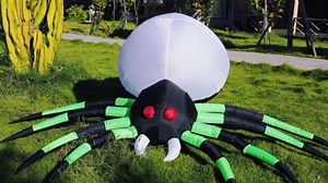 Amazon.com: 8FT Halloween Inflatables Spider Outdoor Decorations for Yard, Giant Blow up Green Spider with Rotating Fire Flame Light, Large Spooky Spider Props for Halloween Party Garden Lawn House Holiday Decor : Patio, Lawn & Garden