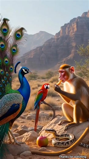 मोर ने फल खिलाया सबको लेकिन फिर चमत्कार हो गया 🤩#ai #shorts @moonhindianimation