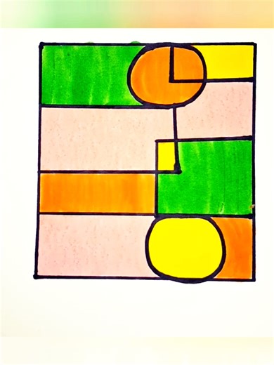 DRAW PIET MONDRIAN ART #drawing#happy#colour#art#music #painting#trending#ideas@A.D.art&craft world