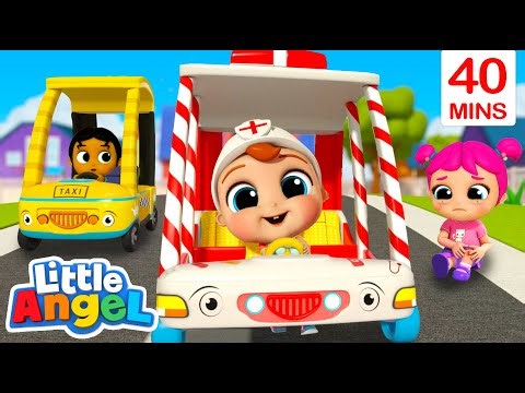 Heres Comes the Ambulance! | Wheels on the Bus | Fun Sing Along Songs by Little Angel Playtime