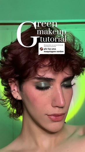 Green Makeup Tutorial for Red Hair and Freckles