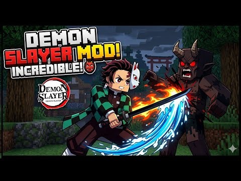 The best Demon Slayer Mod in minecraft bedrock edition