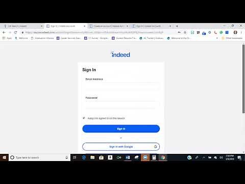 Indeed: How to create an account