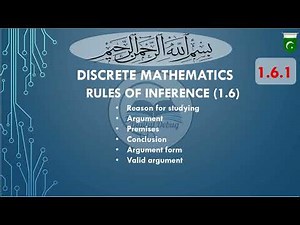 Rules of Inference - Basic Terminology in discrete mathematics (1.6) -اردو / हिंदी