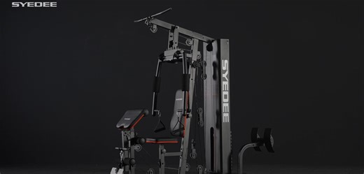 Syedee Home Gym Station, Workout Station with 150LBS Weight Stack, Home Gym Equipment for All Body Training.