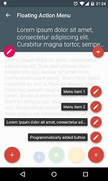 Floating Action Button for Android demo (release 1.5)